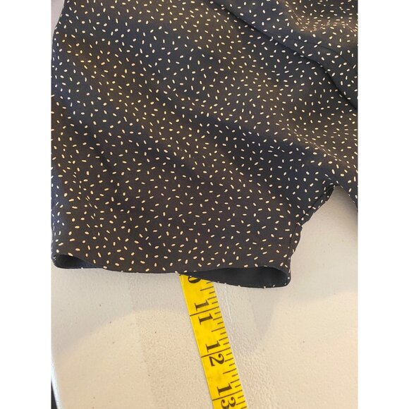 Dana Buchman Midi Dress Black White Dots Short Sleeve Collared Buttons up Silk - Picture 10 of 10